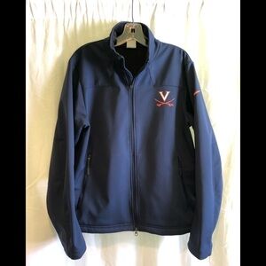 Nike Collegiate Virginia Cavaliers Navy Soft Shell Jacket M Full Zip Lined